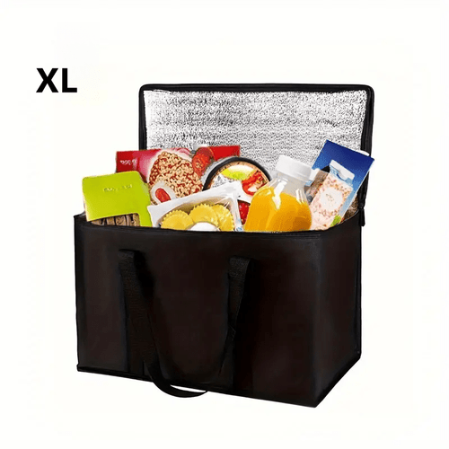 xl xxl large capacity insulated lunch bag heavy duty cold and hot refrigerated handbag with durable zipper suitable for camping picnicking beach office cold for hours takeout delivery lunch box camping utensils
