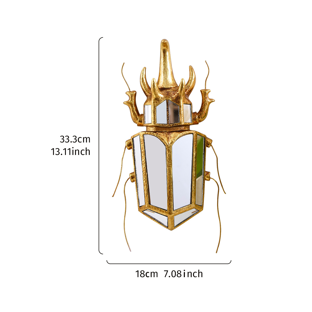 TEMU 1 pz, Decorazione da Parete da Appendere in Resina a Forma di Scarabeo -Argentato, con una Superficie Intarsiata a Specchio, Ottimo Oggetto da