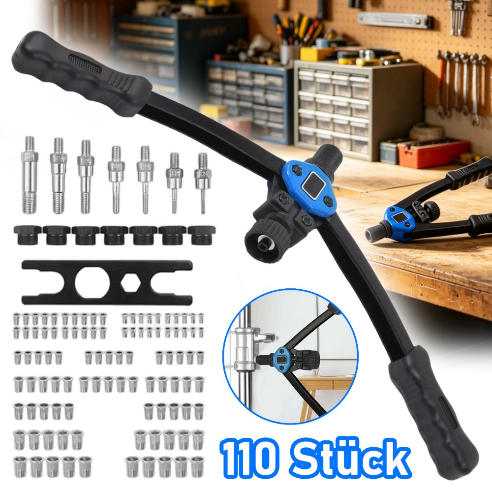 Image of Premium Manual Rivet Gun Additions, In Multiple Sizes M3/m4/m5/m6/m8/m10/m12, Sturdy And Durable. In Automotive, Motorcycle Maintenance, And Industrial Assembly Repair Works, And Strong Practicality