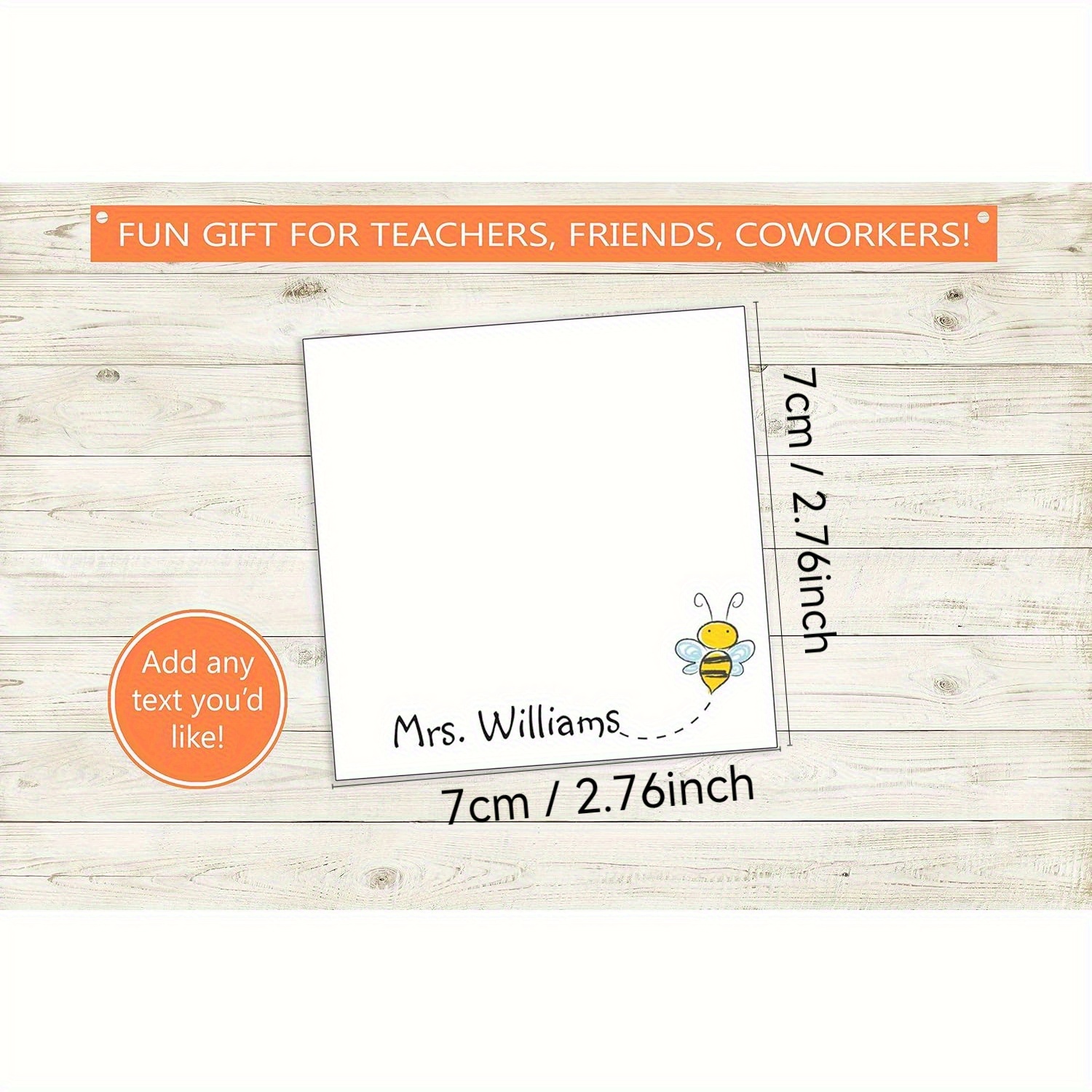 30pcs Customizable Fun Sticky Notes with Personalized Text