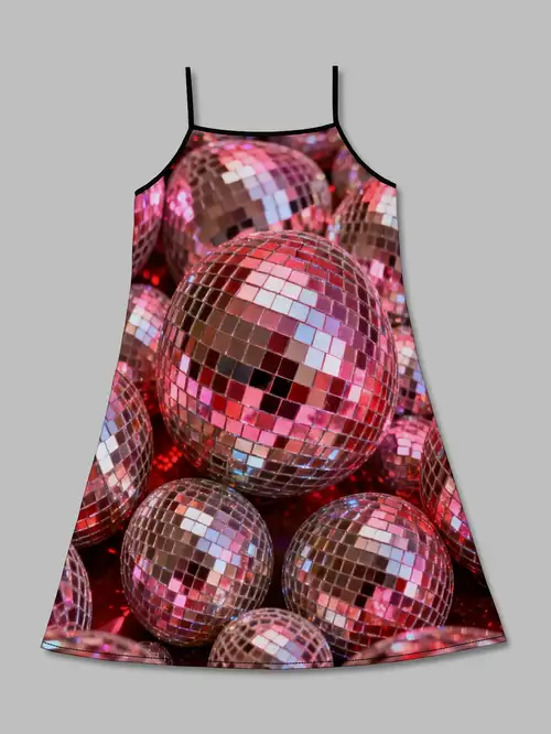 pink disco ball dress Silver Disco Ball Sequin/Stretch Velvet Show Choir Dress - Pinks & Purples