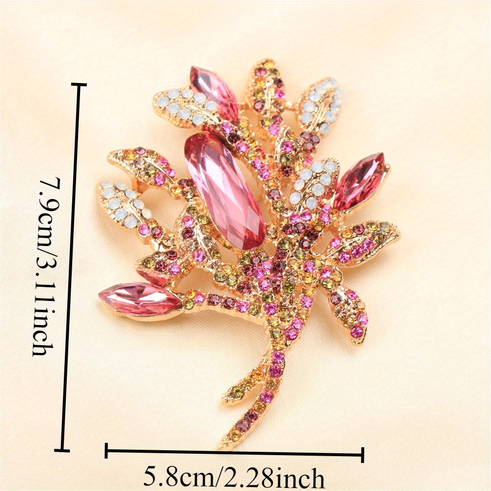 Baroque Luxury Brooch Pin - Openwork Flower Design