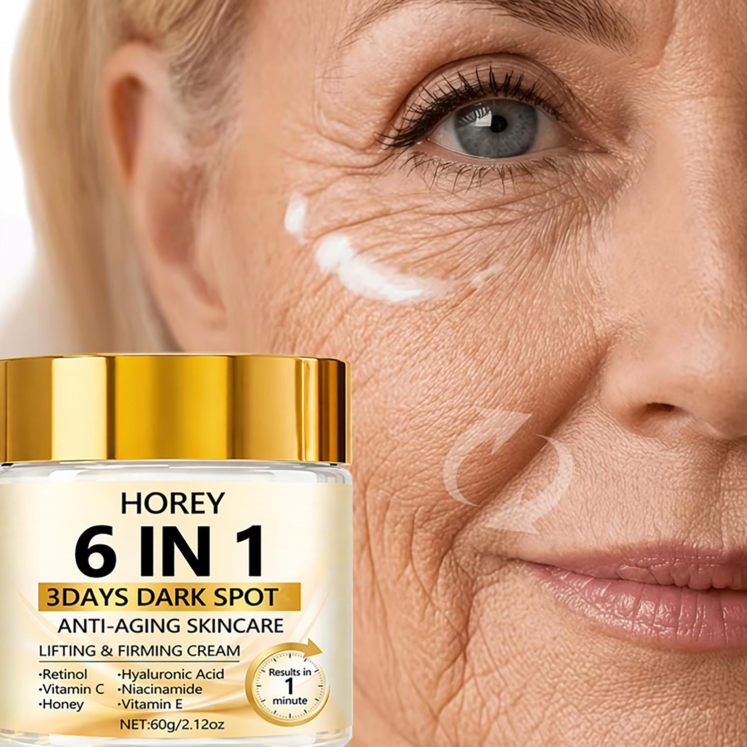 6-in-1 Brightening And Firming Face Cream-enriched With Retinol, Niacinamide, And Vitamin C-brightens Facial Skin-improves -day And Night Cream- Skincare--one Care