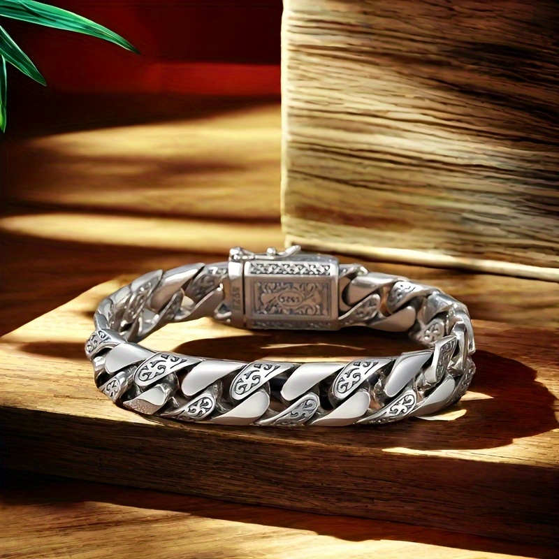 925银男士手链 | 复古风，生日礼物送男友或父亲的理想选择 商品详情 1