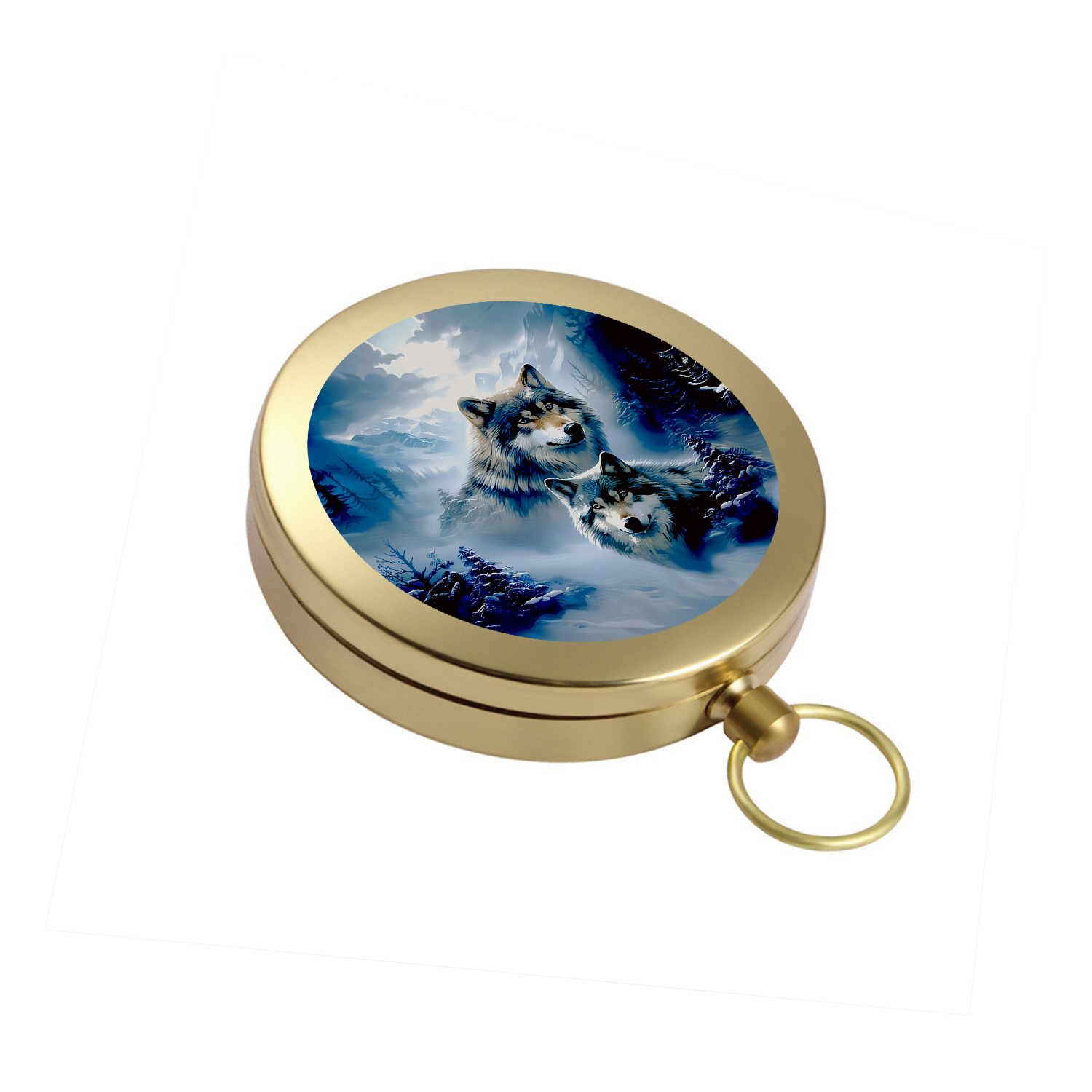 TEMU 1pc de poche à en cuivre pur vintage ' dans ' Haute Mini portable étanche avec porte-clés pour camping randonnée escalade voyage survie outil de