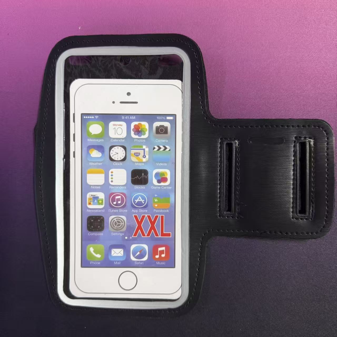 Image of Portable Holder, Outdoor Armband - Adjustable Wrist Strap With Keychain, Compatible With Iphone 16 Pro Max/15 Pro Max/14 Pro .5 Inches — Black, Lanyard Pocket, Phone Arm Mount, Fitness Essential