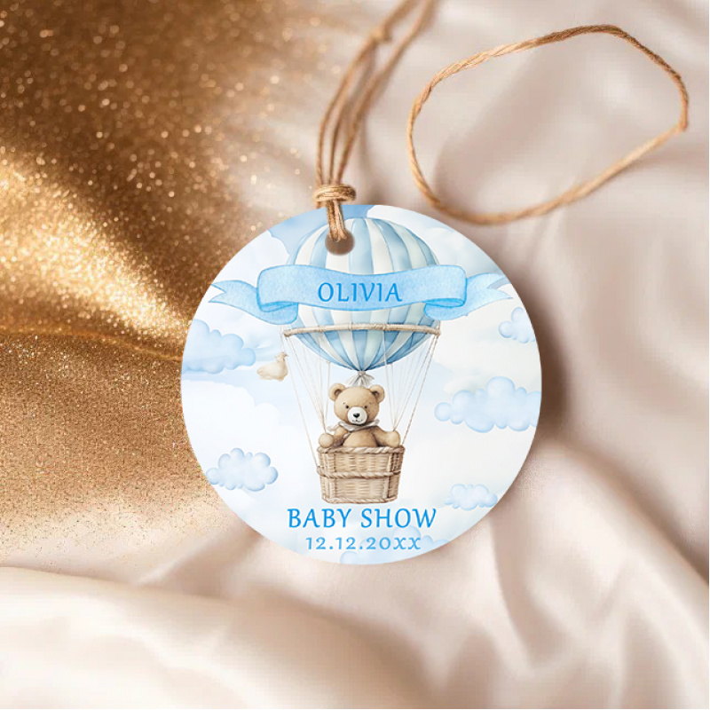 TEMU 45/90pcs Custom Personalized Round Packaging Labels, Free 10 Meters Of Rope Baptism Labels Wedding Labels Holiday Gift Labels Birthday