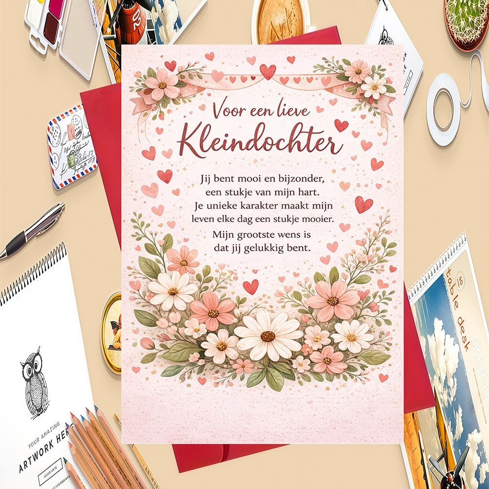 TEMU 1 Greeting Card And 1 Envelope 1pc Greeting Card For Grandparents To Give To Granddaughter Expressing Love And Wishes On Everyday Occasions