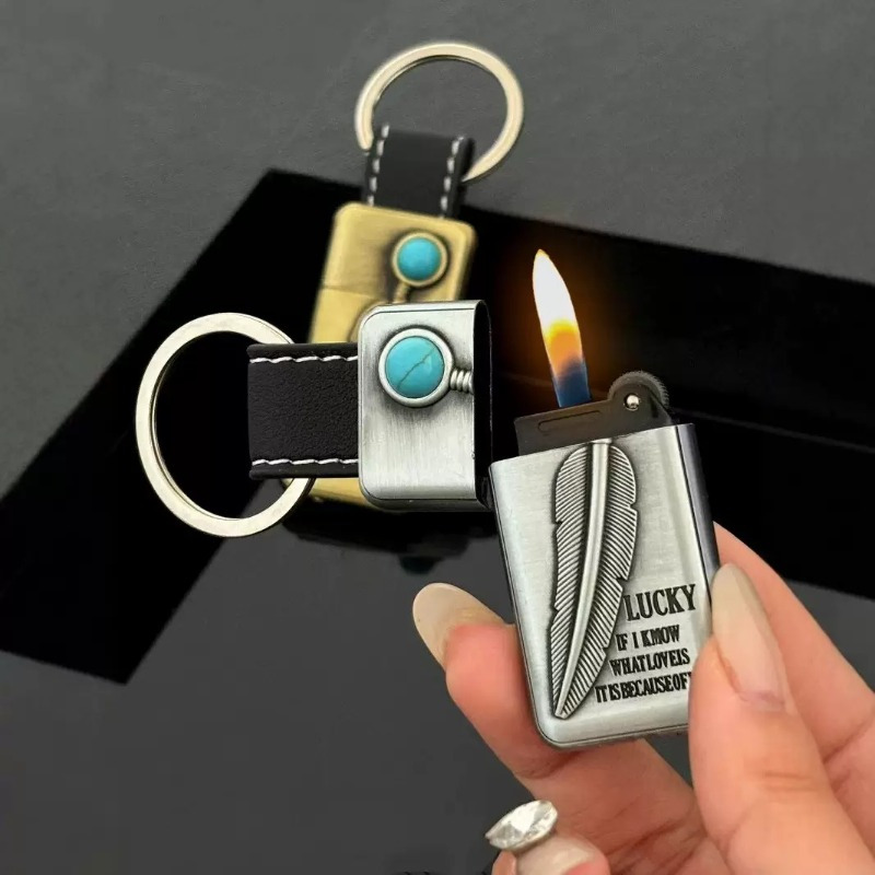 3-Pack Permanent Match Lighters - Windproof Reusable Keychain With Bottle Opener