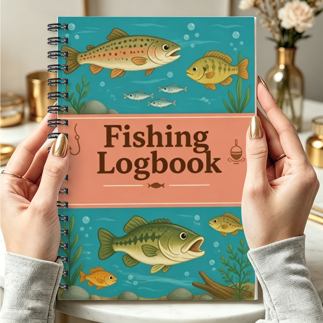 TEMU 1pc Record Books, Fishing Logbook, Underwater Cartoon Style, Suitable For And Fishing Trip Records, Contains Blank Record Pages For Recording