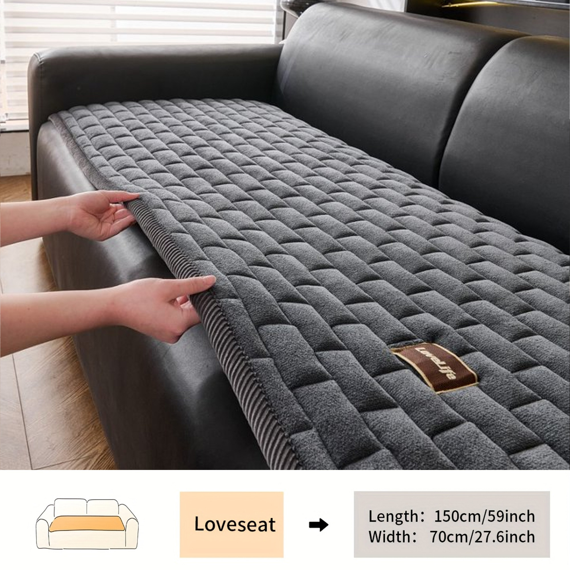 E-shop Plüsch Sofakissen - Modernes minimalistisches Design mit Ziegelstruktur, weiche Polyesterfüllung, maschinenwaschbar, Ganzjahreskomfort,
