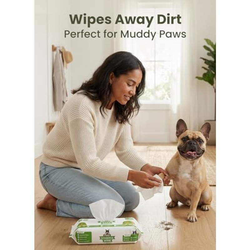 Pogi's Hypoallergenic Dog Wipes Suitable for Paws, Body & Butt Cleaning, Hydrating Suitable for Breeds, Sensitive Skin, Fragrance-Free, Gentle for Puppies & Dogs, -the- Pet Care