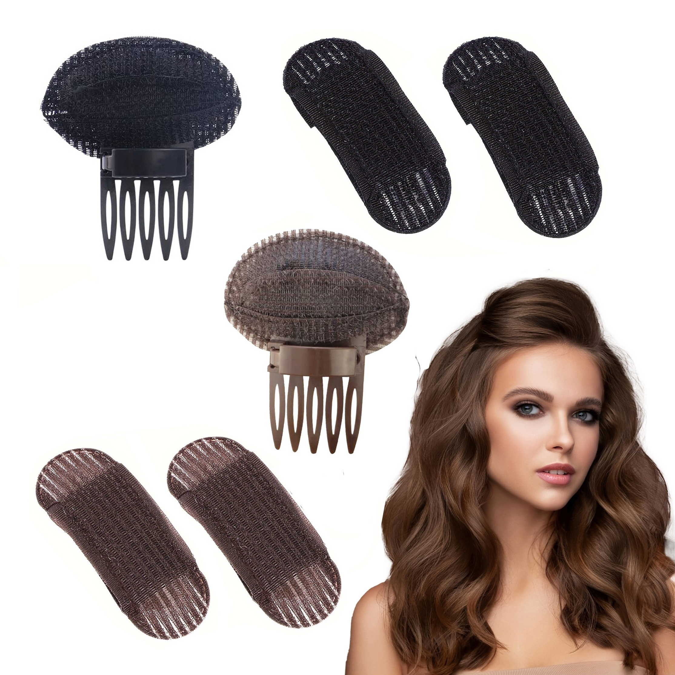 

3pcs Invisible Volumizing Hair Clips, Plastic Root Lifting Accessories For Women's Hairstyles And Use, Diy, Hair Accessories