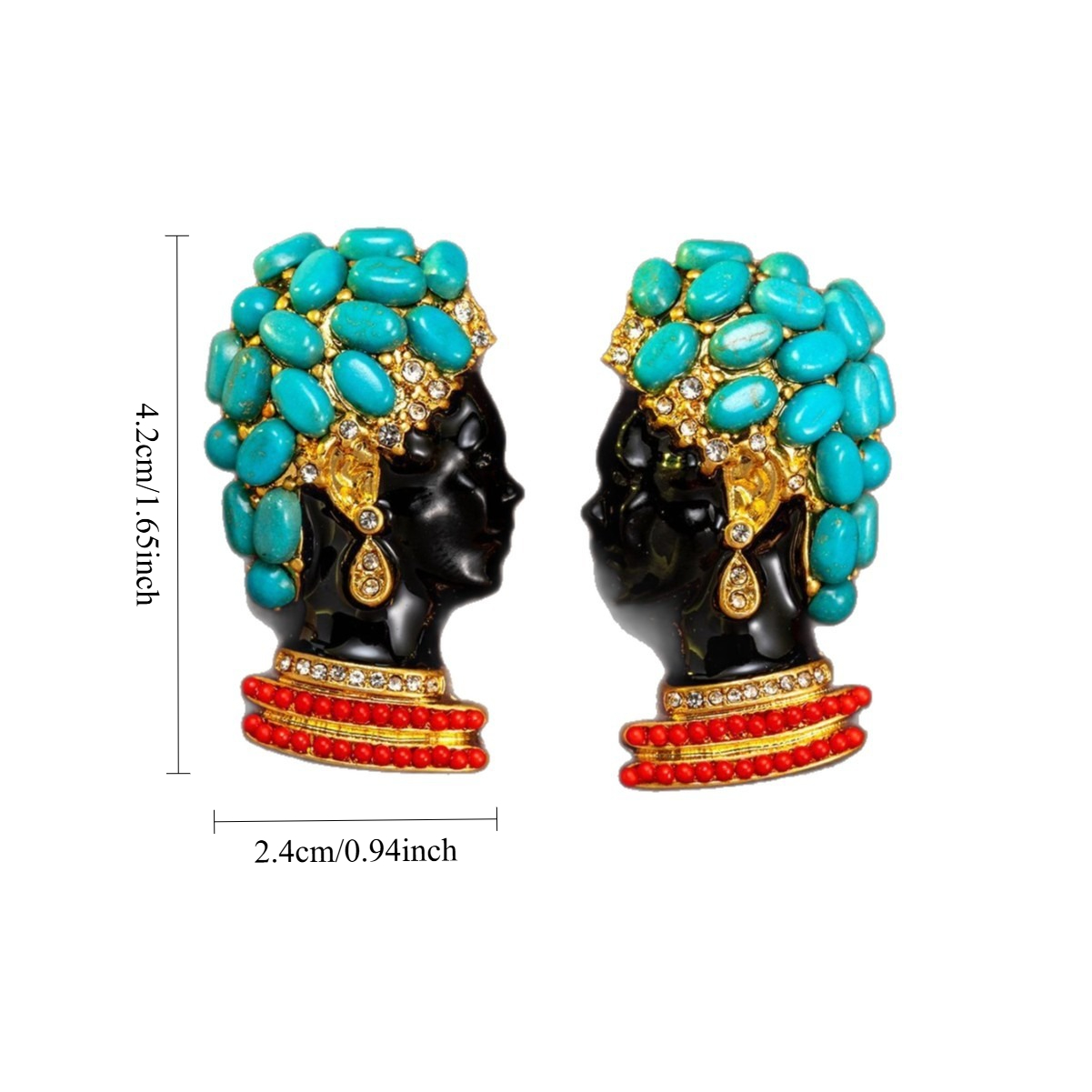 Women's Retro-Style Earrings with Ancient Figure Motifs