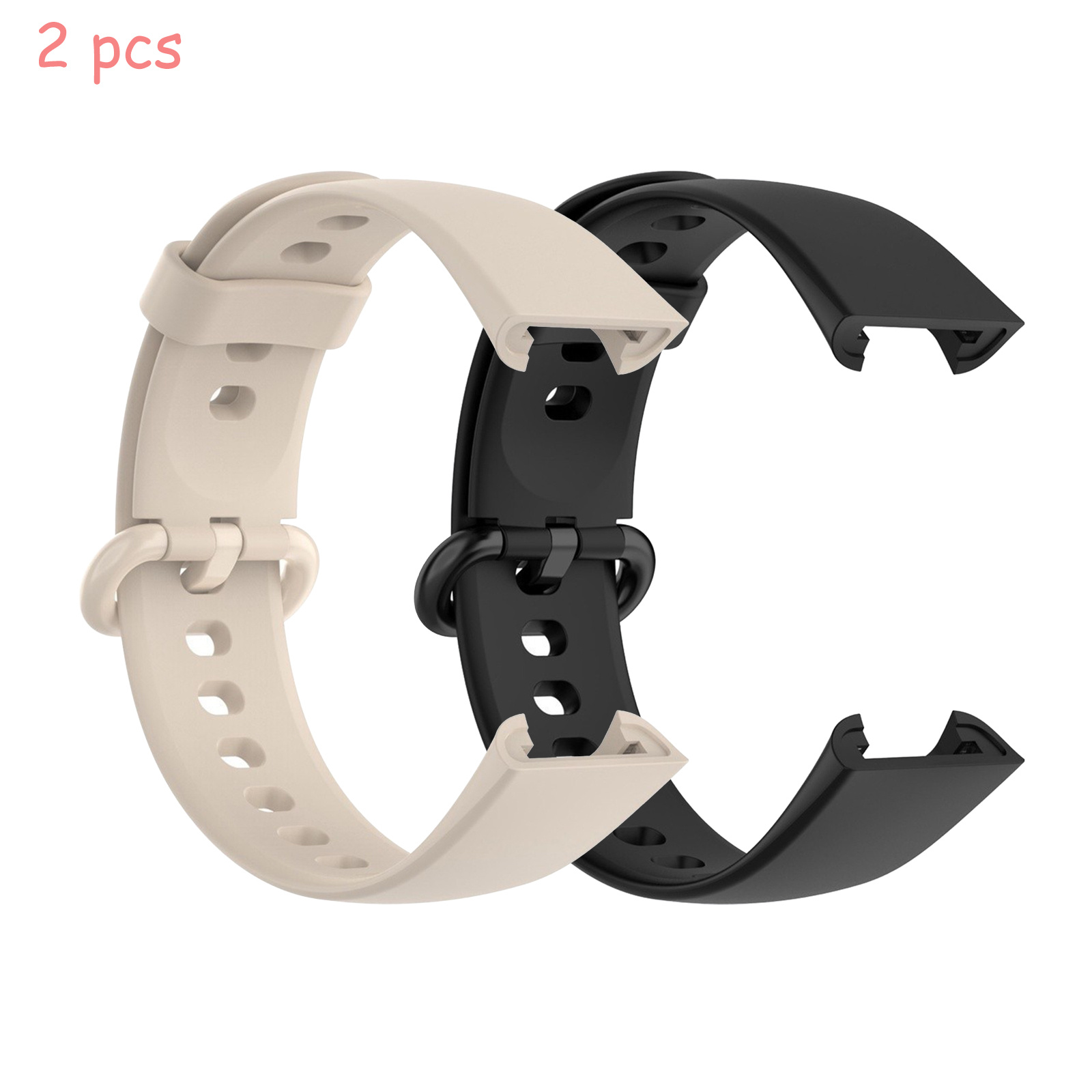TEMU Set mit 2 Armbändern für Xiaomi Mi Watch Lite 2 und Redmi Watch 1 und 2 Lite, Silikon Sportarmbänder, geeignet für Damen und Herren