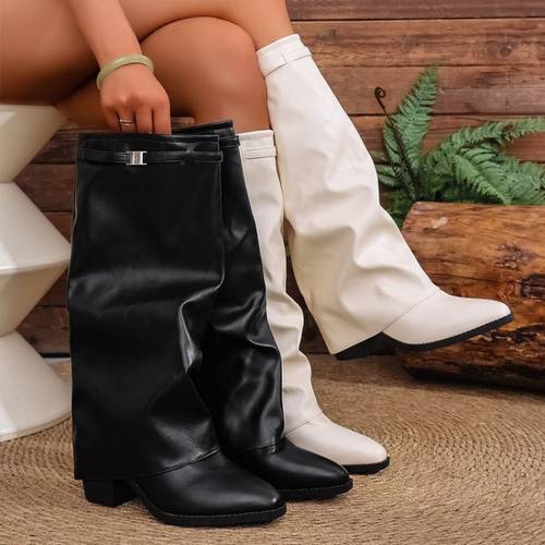 al ginocchio da donna a punta, , scarpe da donna