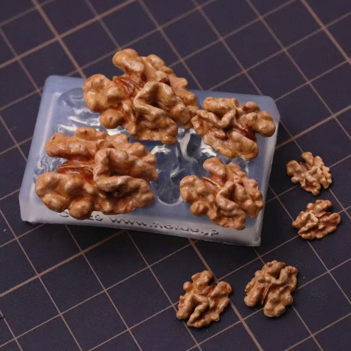 TEMU Molde de silicona para de nogal por , arcilla blanda ultraligera para frutas y en miniatura, para manualidades DIY