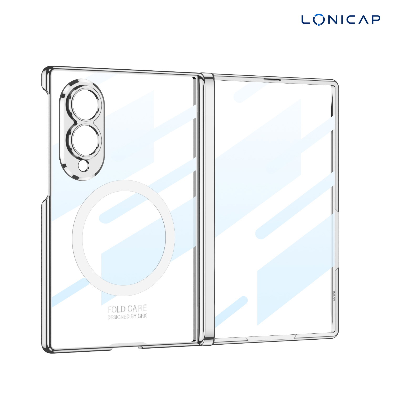 TEMU Phone Case: Phone Case:suitable Galaxy Z Fold 8 Magnetic Folding Case Clear Cover Shell Film Integrated Slim Case Built-in Magnet Ring Hinge
