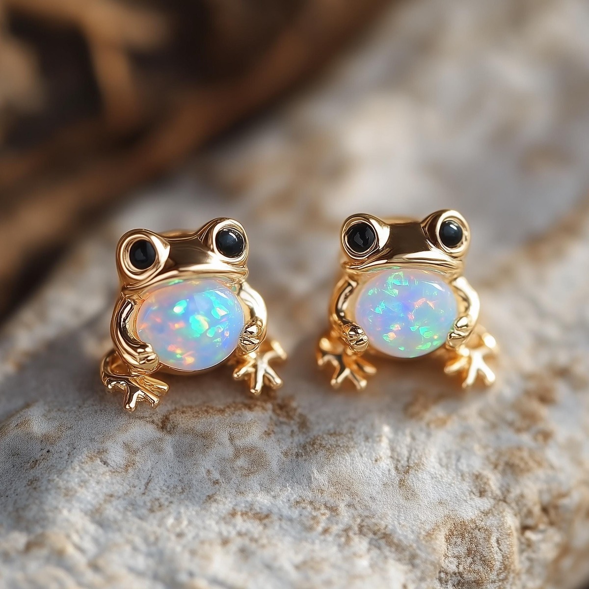 TEMU Elegant And Cute Stud Earrings, Women's Fashionable Ear Studs, Small And Delicate Frog Earrings, Suitable For Women' Wear