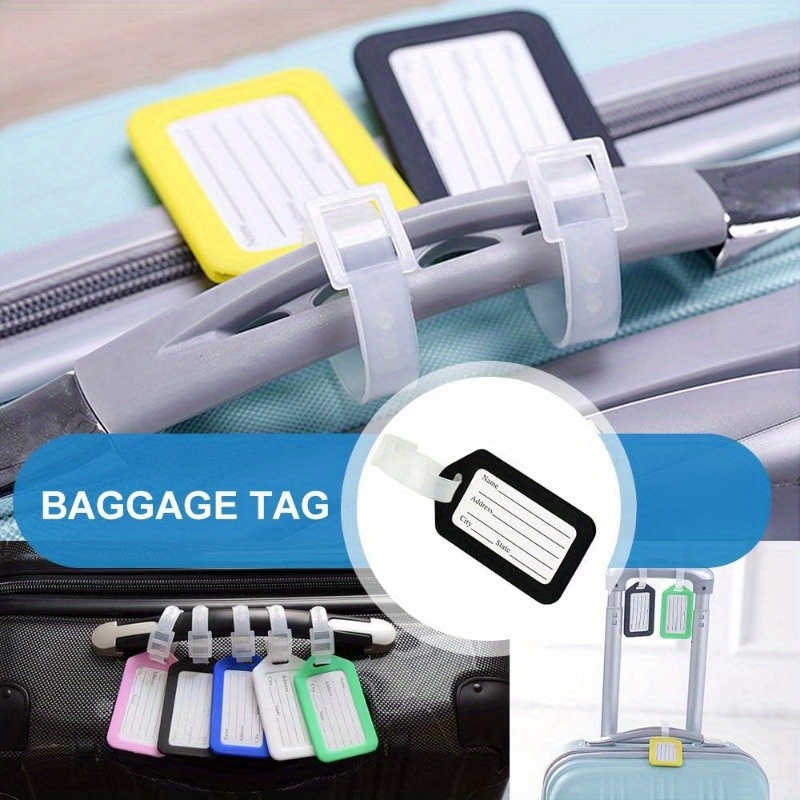 

Pack , Plastic Luggage Tags With Lanyard, Lightweight Suitcase Id Labels, Name Tags For Airplane