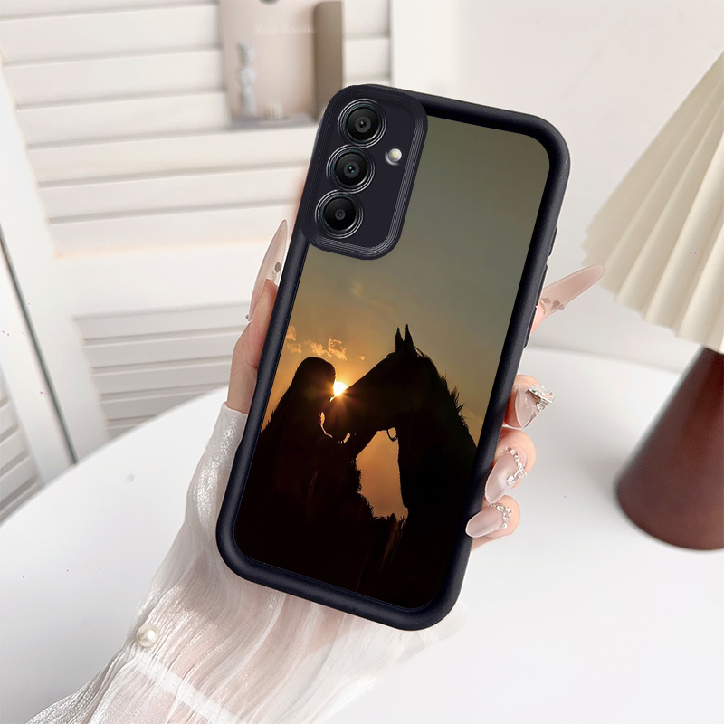 Ovitek za telefon: Ovitek za telefon z vzorcem konja in figure, primeren za for Galaxy A12 A13 A14 A15 A16 5G A17 A21S A22 A23 A24 A25 A26 A32