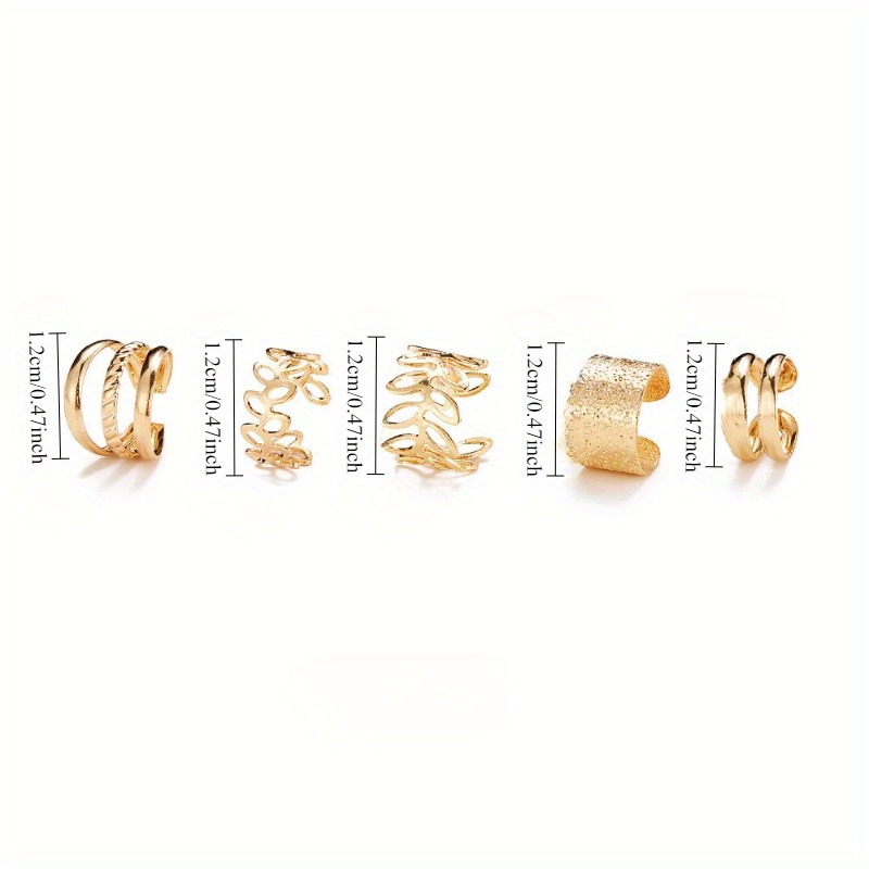 5-Piece Set Women's Ear Bone Clips