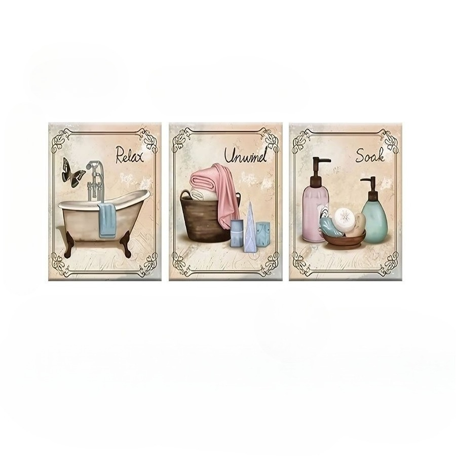 TEMU da Parete Beige 2D Piatta, 3 Pezzi - Dipinti su Tela Senza Cornice Minimalisti Beige , Adatti per, - Stampe d' Astratta Beige , Regalo di , 2D