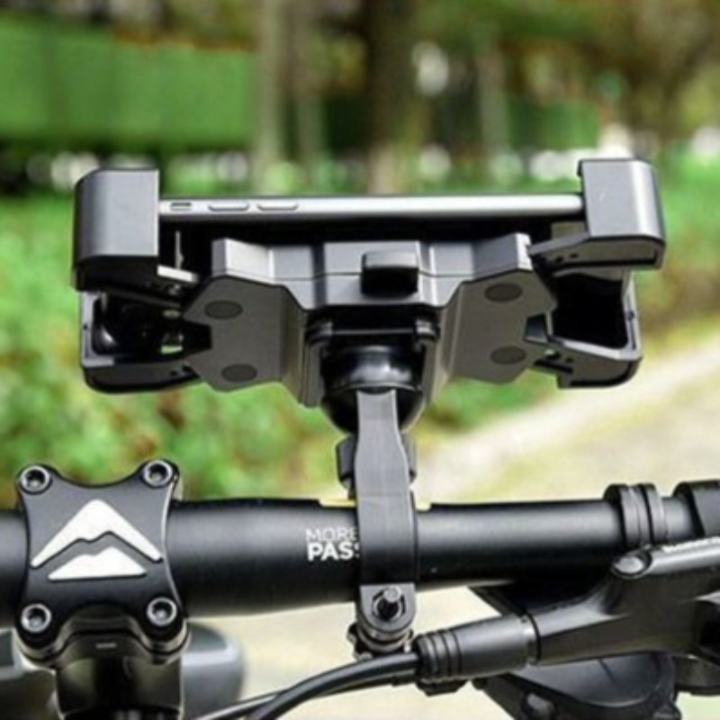 TEMU Upgraded Anti-shake Bicycle Phone Mount With Gps Slot - Heavy-duty Pvc Bracket For Electric Bikes, Motorcycles, Mountain Bikes - Accessory, ,