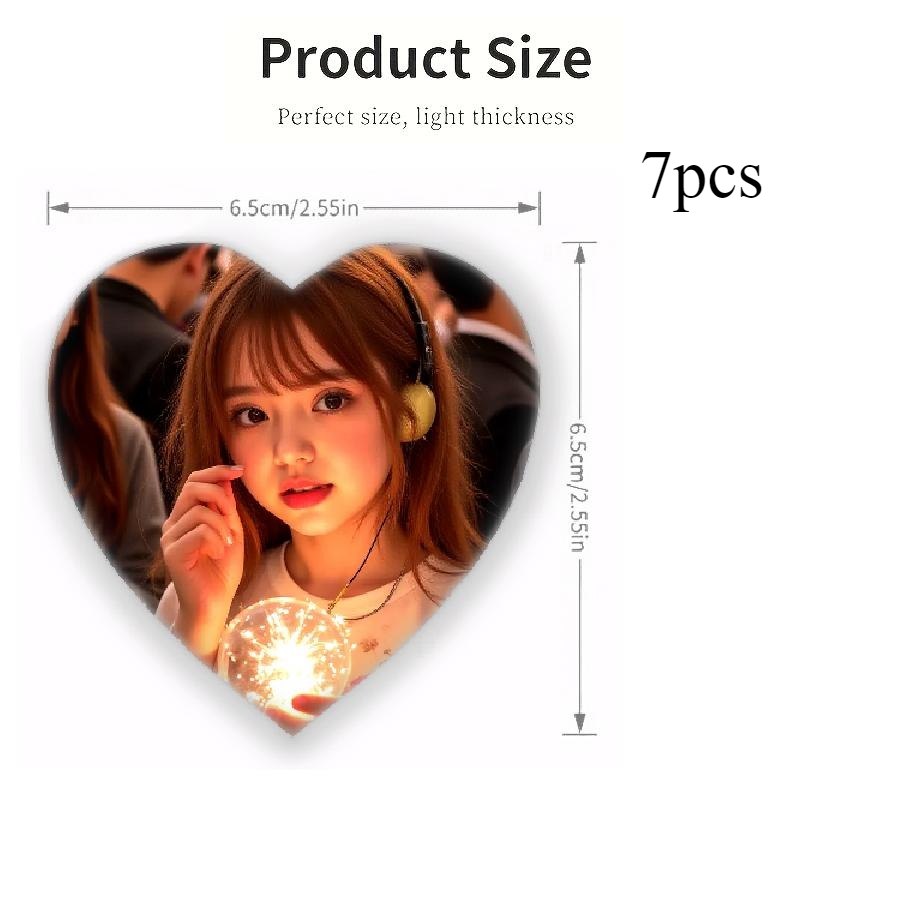 TEMU 5pcs/7pcs Custom Photo Fridge Magnets Suitable For, Personalized Photo Frames With Magnets, Heart & Rectangle Picture Magnets For Refrigerator,