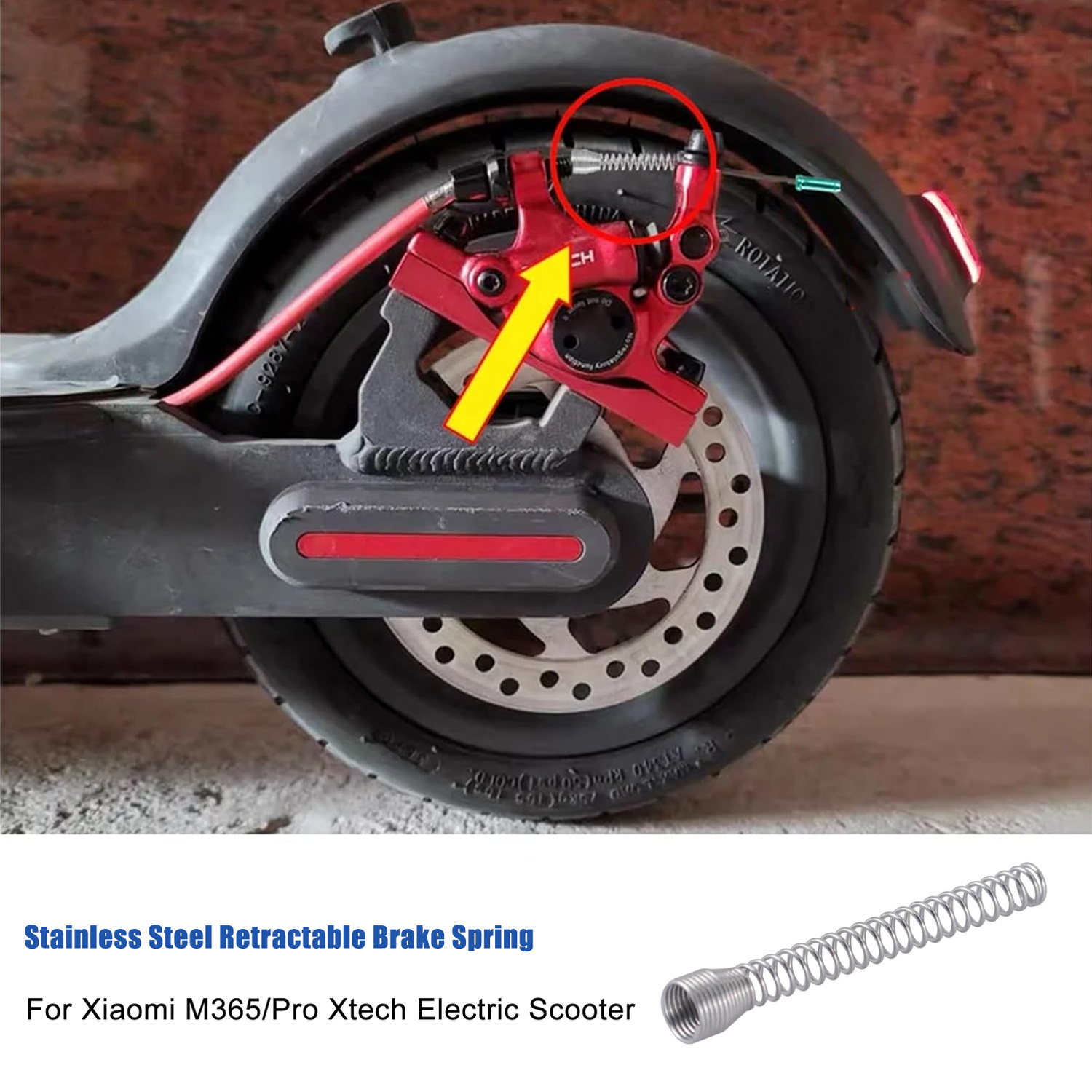 Arc de frână retractabil din oțel inoxidabil, compatibil pentru scuterul Xiaomi M365/Pro Xtech, linie de frână pentru schimbător, accesorii și piese de frână