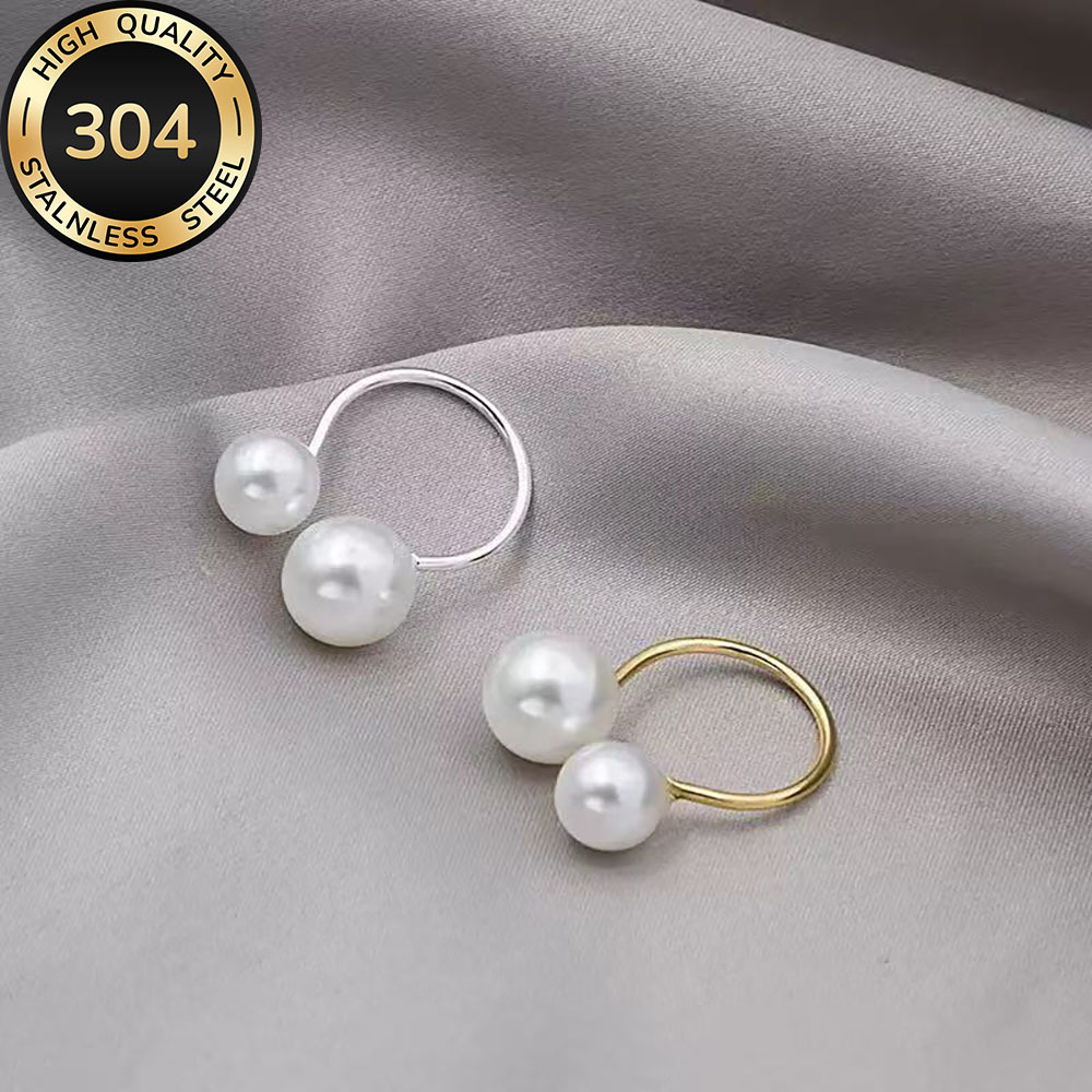Hypoallergenic Stainless Steel Open Ring, Simple and Elegant