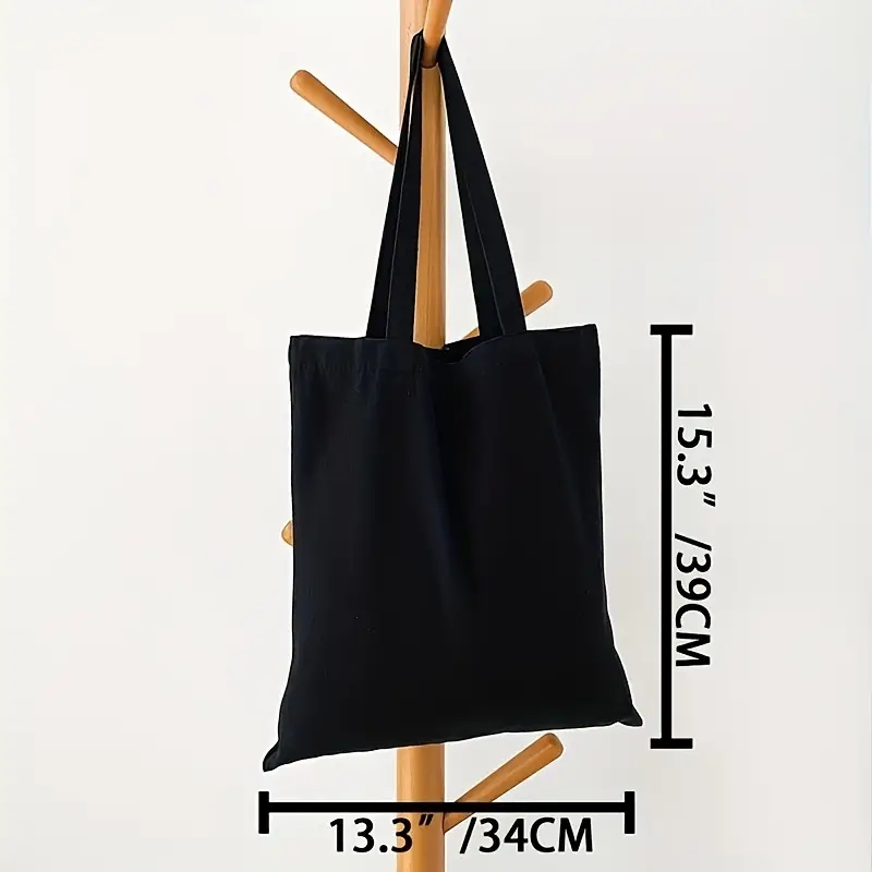 TEMU Sac cabas en toile unie vierge, grand format, sac à main/épaule en tissu uni, léger, réutilisable, pour les courses, , , , personnalisation par