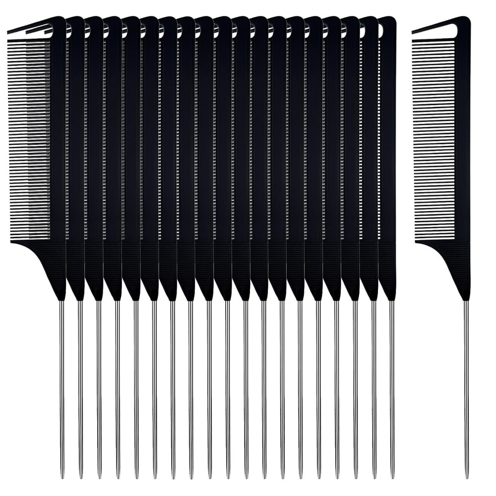 

30 Pack Hair Combs Set, Parting , Teasing Fine Tooth Comb, Metal Hair Pick Detangling, Stainless Steel