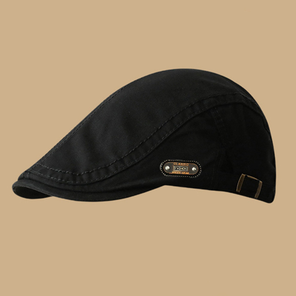 Unisex Solid Color Retro British Style Painter Hat