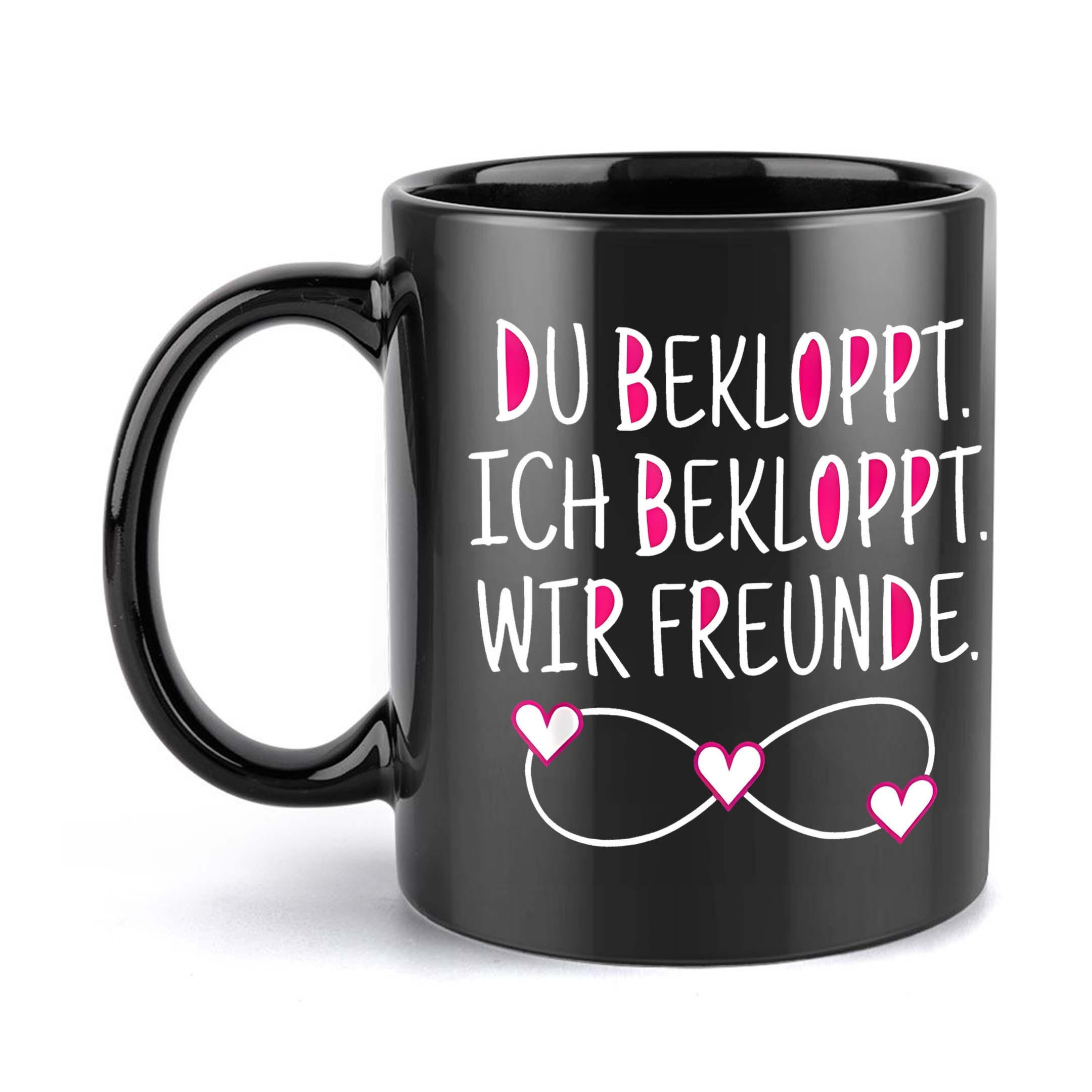 1pc, Text, Hearts, Infinity Symbol Coffee Mug, 11oz Ceramic Cup, Christmas New Year Water Cup, Drinks, Christmas New Year Gift