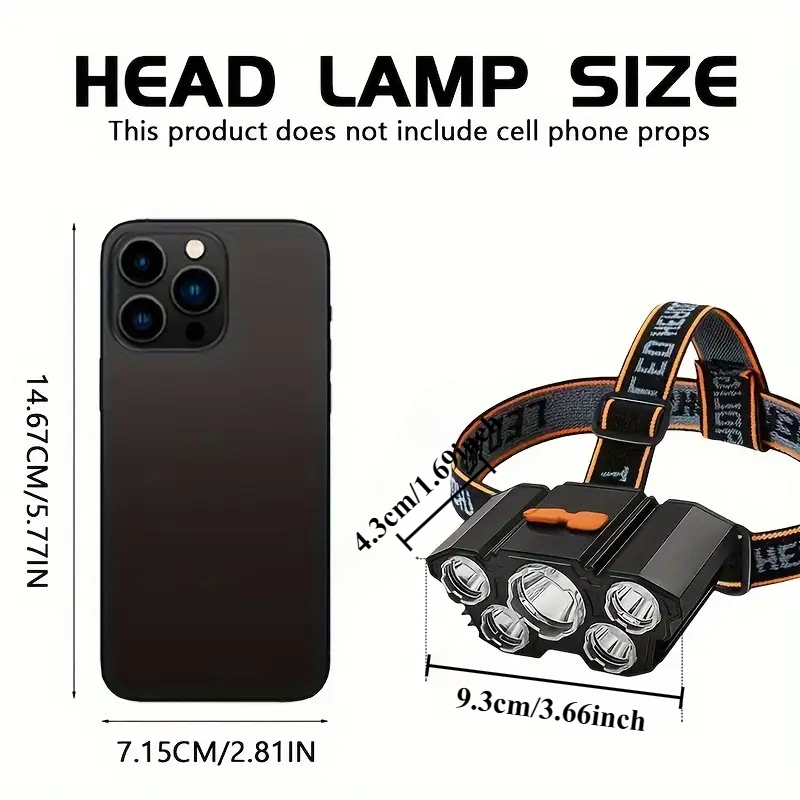5 LED Home Improvement Flashlight with USB Rechargeable Battery