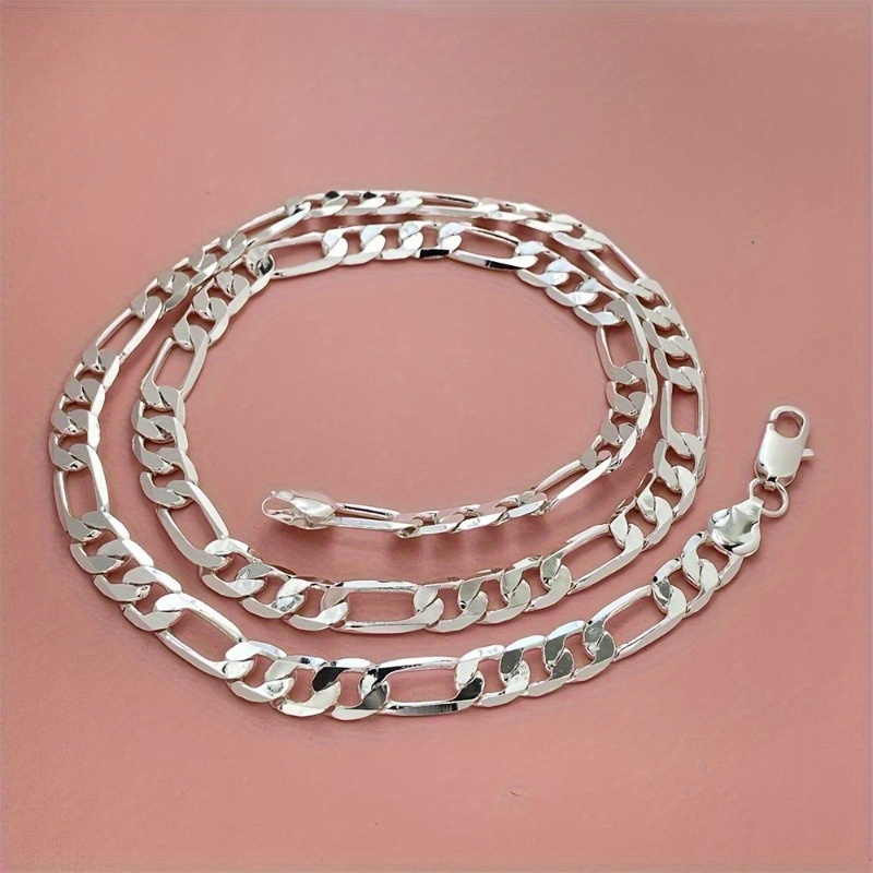 

Stylish 925 Sterling Silvery Necklace - Hip Hop , Casual Attire & - Ideal Gift