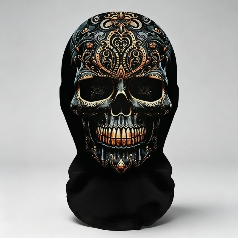 Horror Skull Printed Headgear Mask, Breathable for Halloween