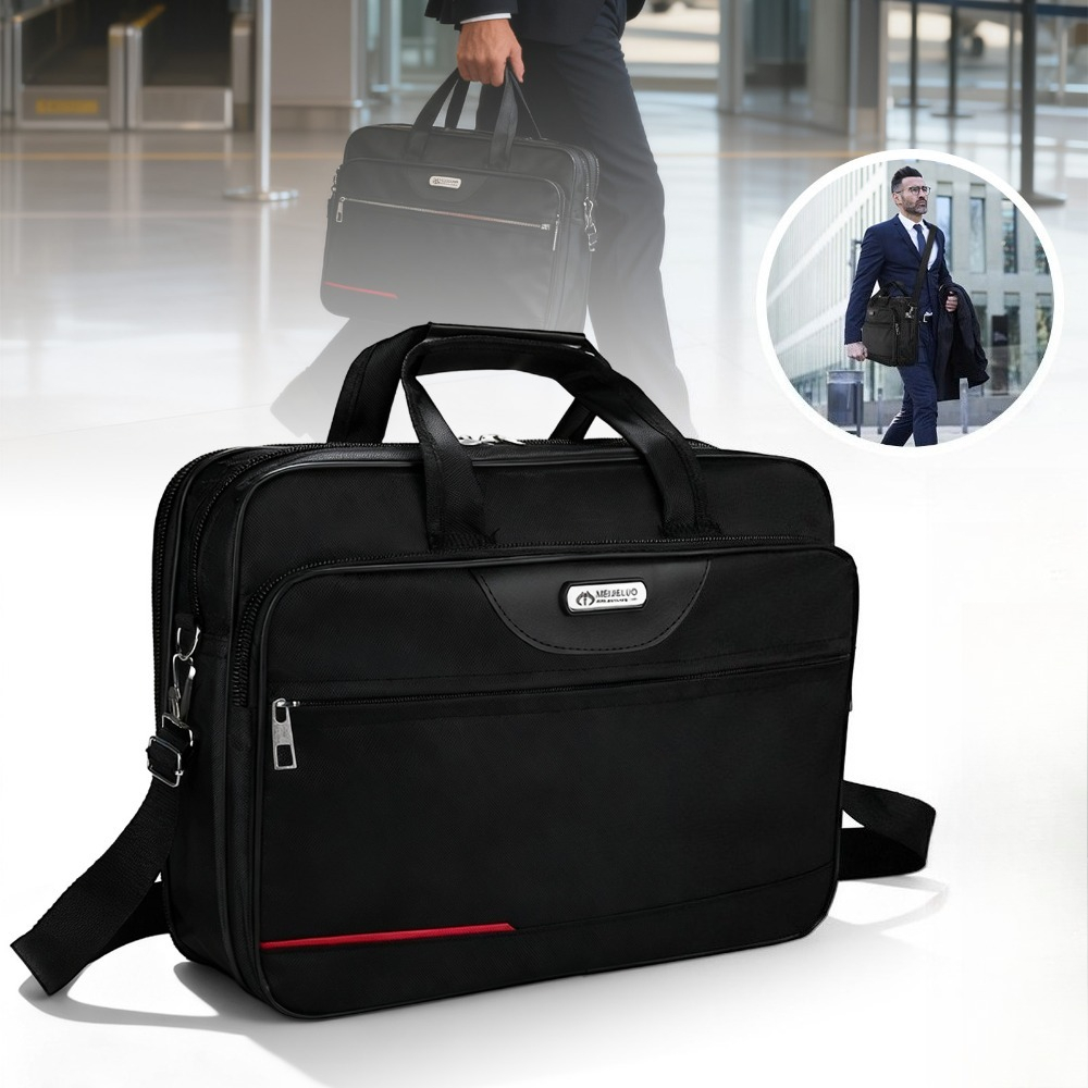 Image of Adjustable Shoulder Strap Briefcase, Dual Use Handbag And Shoulder Bag, Durable Carry Luggage For Work, Portable Storage, Business And Daily Trip Essential, Multi-scene Use Bag