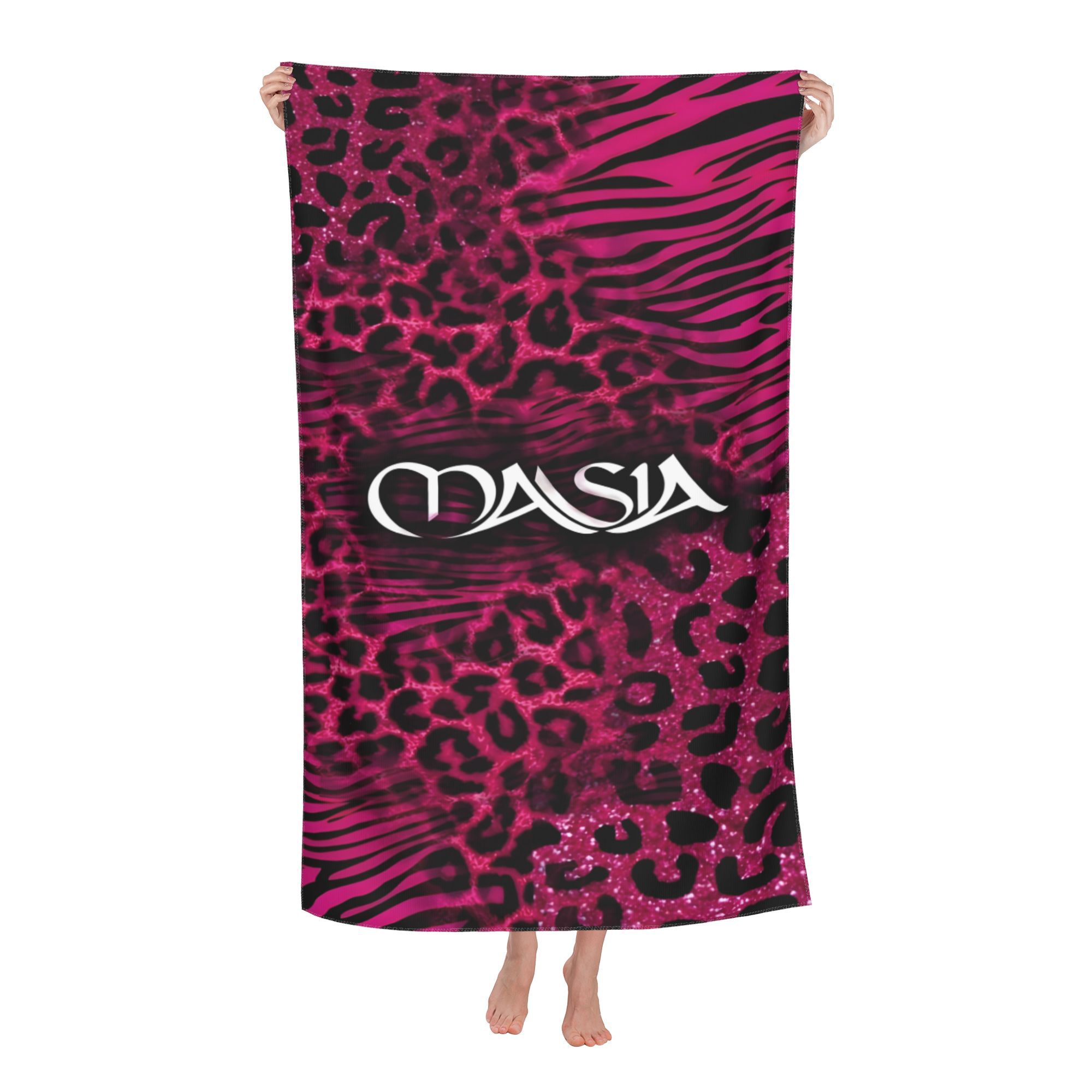 TEMU Toalla de playa en una MASIA con elegante y estampado digital, la mejor opción para regalos de y festivos