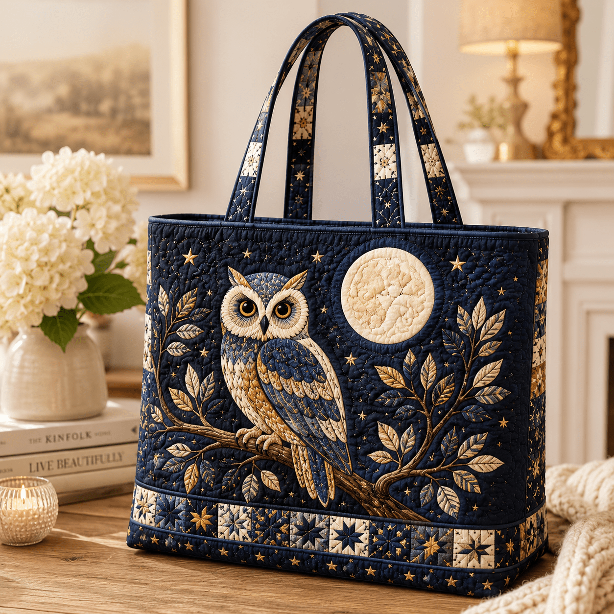 TEMU Sac fourre-tout matelassé pour femmes de 43 x 38 cm (17 x 15 pouces) idéal pour les , grand sac bandoulière/à main Héron et avec fermeture