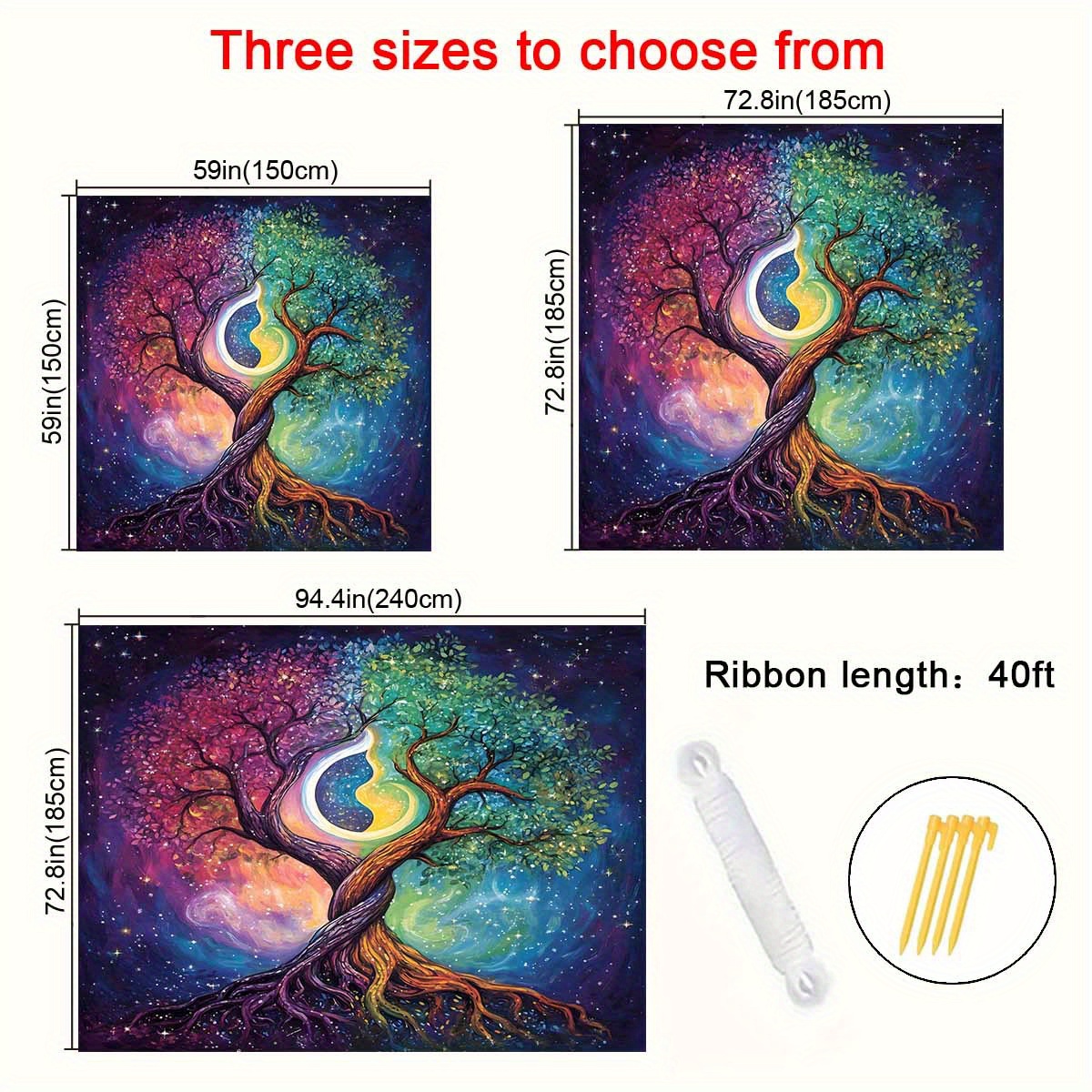 TEMU 1pc Colorful Pattern Camping Sunshade Canopy - 4-person Lightweight Portable Outdoor Blanket Mat For Garden, Park, Lawn, Use (excluding Poles), Garden Shade Cloth, Design, Vibrant Print Quality