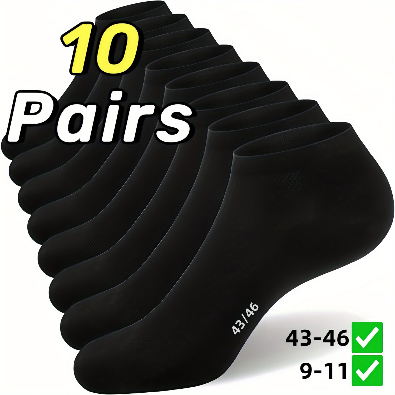 Image of 5/10-pair Men's Low-cut Athletic Socks With Anti-slip Grip, Breathable Moisture-wicking Thin Running Sports & Casual Socks, Size 9-11, Casual Wear Socks | Stylish Sock Design | Durable Sportswear