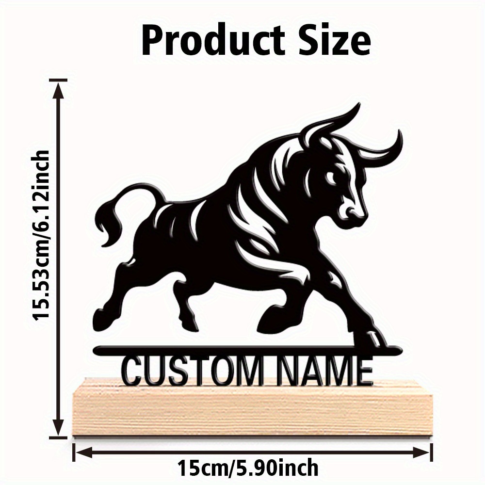 TEMU 1 pieza Elegante Estatua de Personalizada de de Metal con Base de Madera Decoración de Mesa Escultura de Escritorio con Base de Madera, Adecuada