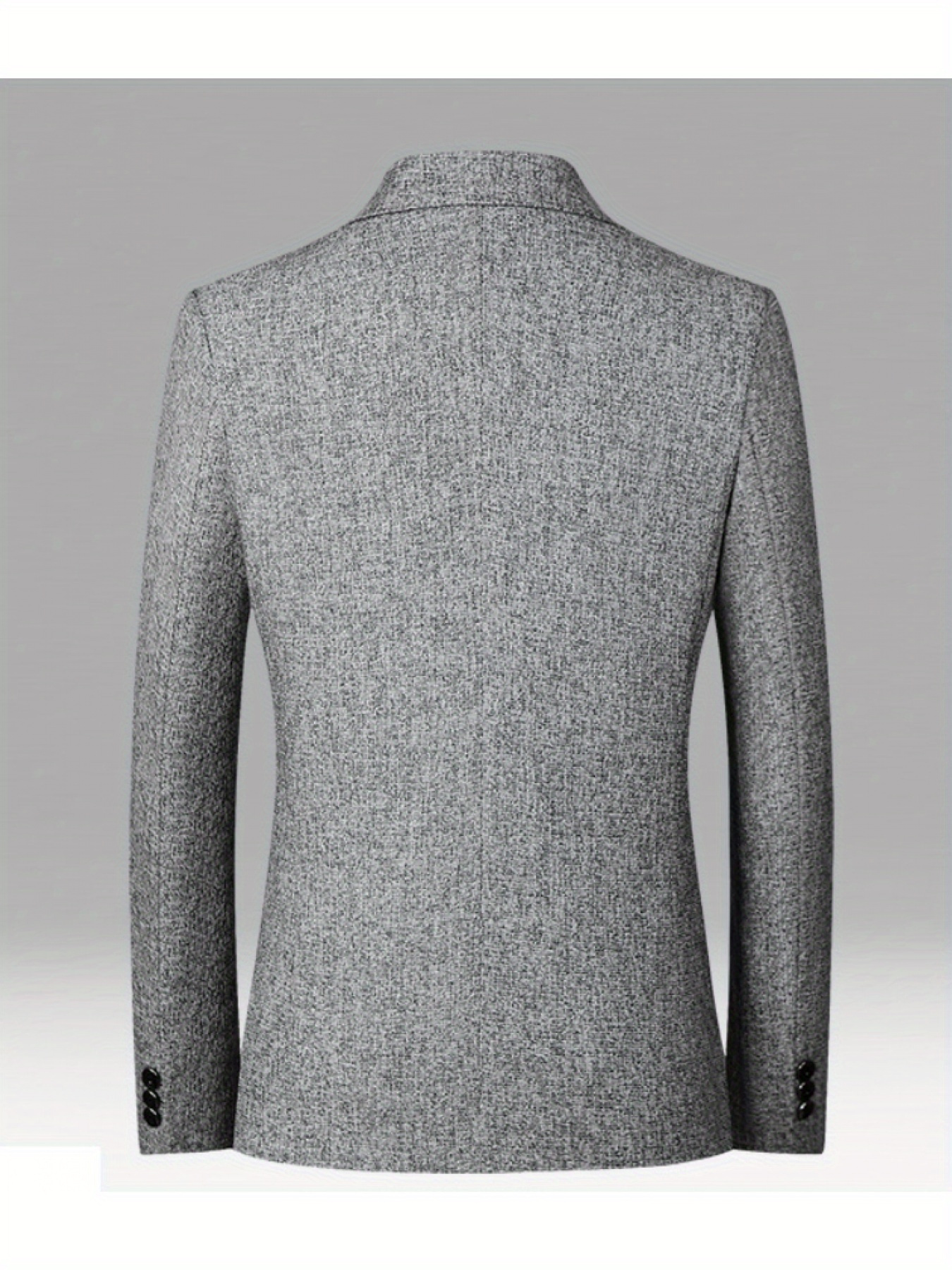 2025 New Men's Lightweight Casual Blazer Jacket - V-Neck Button-Up, Soft Polyester-Viscose Blend, Regular Fit, Solid Color, Spring/Fall Business Casual Coat for Dad & Professionals, Professional Clothing | Vneck Blazer | Structured Fit