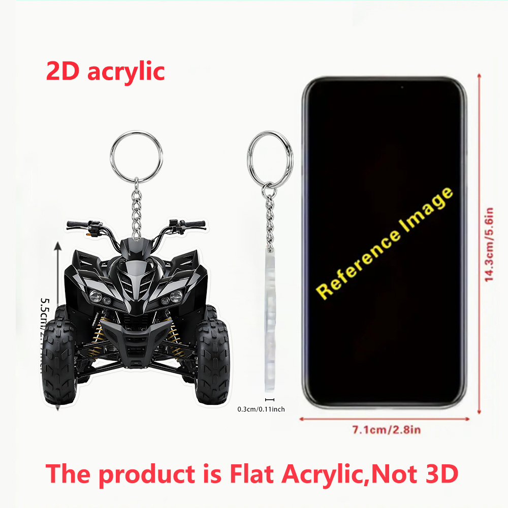 TEMU [2d Flat] [2d Flat] 1pc 2d Flat, Acrylic Keychain, Suitable For Car Keychains, Backpacks, Weddings, Birthdays, Housewarming, Anniversaries,