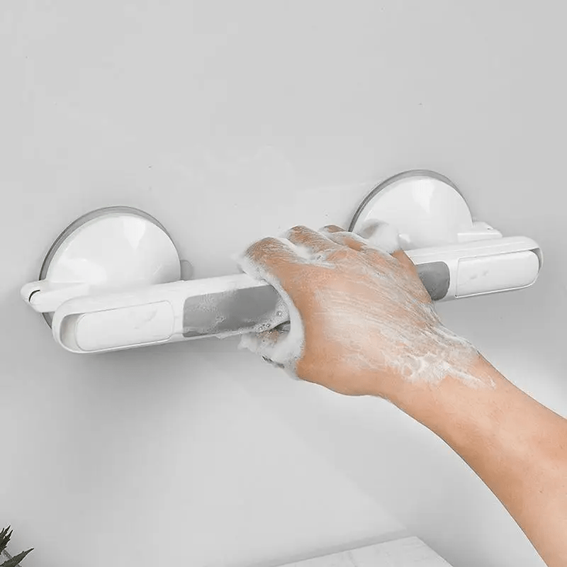 TEMU 1pc Safety Handrail - No Drill Installation, Non Slip Bathroom Grab Rail With Strong Suction Cup, Heavy Duty Plastic Construction, For Bathroom,