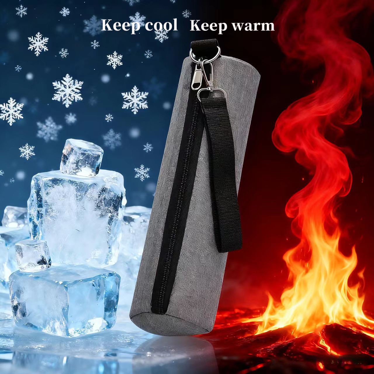 E-shop Tragbare Thermokühltasche mit Eisbeutel-Kompatibilität für Camping, Reisen, & Partys – Kühltube für kalte Getränke ohne Lebensmittelkontakt,