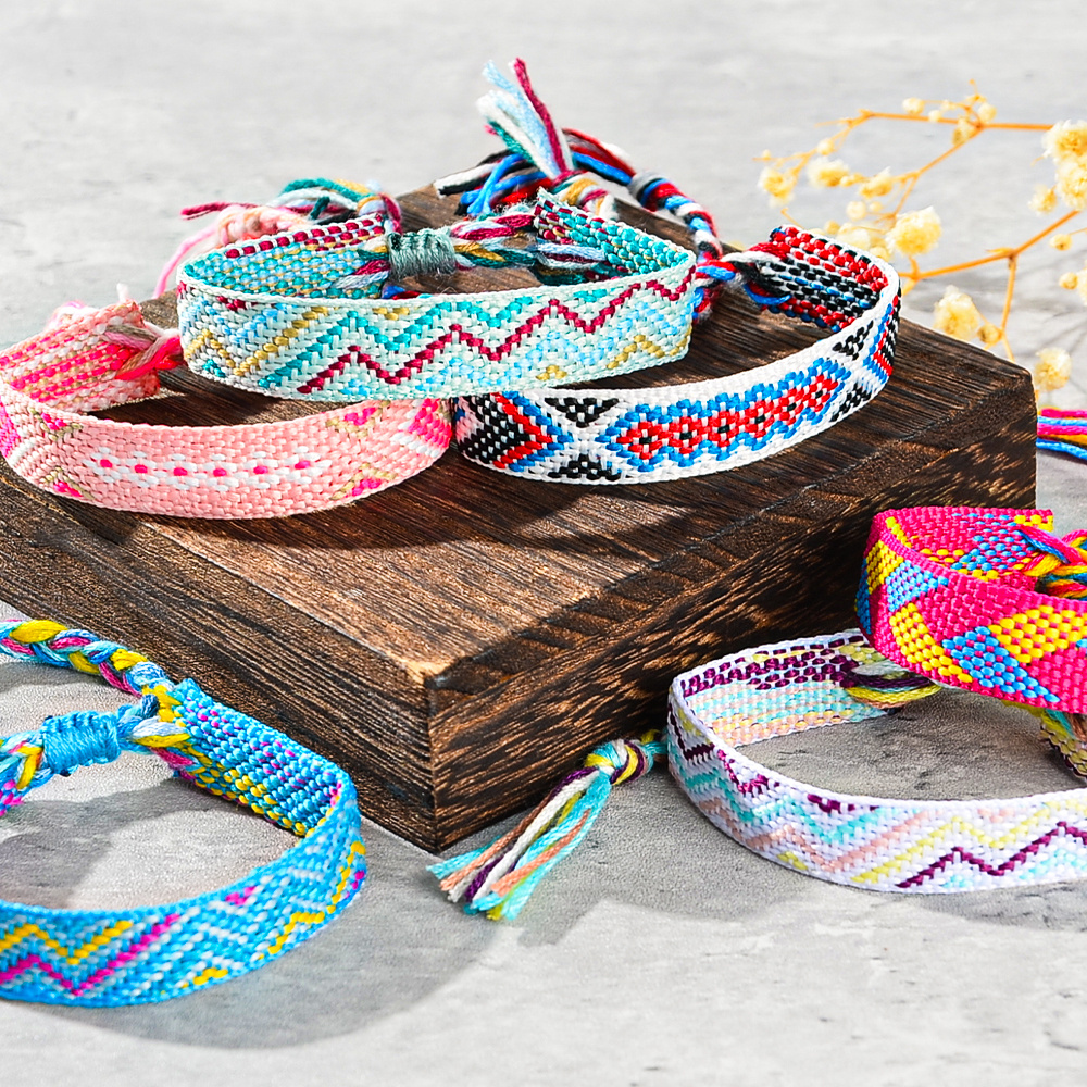 24pcs Boho Braided Bracelet Set - Gift for Family & Friends