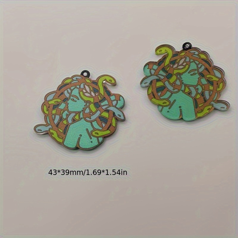 6pcs Acrylic Snake Pendants for Jewelry Making